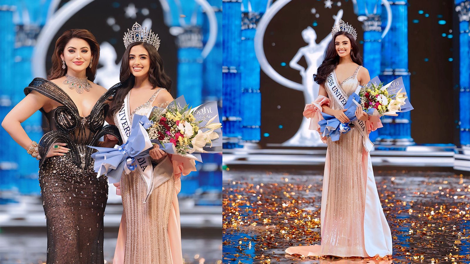 Gujarat’s Rhea Singha Crowned Miss Universe India 2024, Receives Iconic ‘Taj Mahal’ Crown from Urvashi Rautela